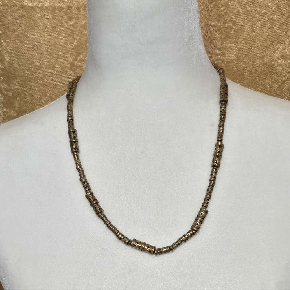 Stunning Vintage Estate Goldtone Signed MMA CMA 24” Necklace